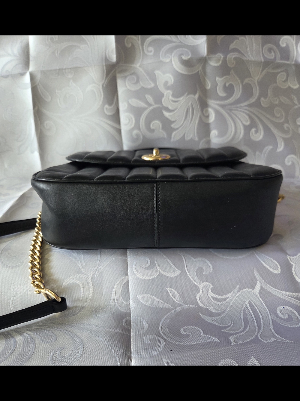 Coach Black Crossbody With Detachable Leather Strap with Gold Buckle NWT - Picture 12 of 16
